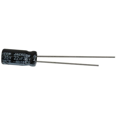 SimplyASP Tech Capacitor Radial 22 uF 35 Volt 20% 105c 5x11x2mm 10 PK