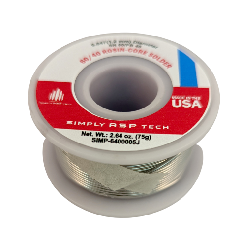 SimplyASP Tech SnPb 60/40 Rosin-Core Solder 0.047" 1.2mm Diameter 2.64 oz. 75g