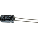 SimplyASP Tech Radial Capacitor 100 uF 35VDC 20% 85C 6.3x11x2.5mm 10 PK