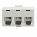 RadioShack 2-Line 3-Way Jack Adapter (White)