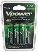 Vivitar Ni-MH 4 AA Batteries (VIV-P4AA-2100)