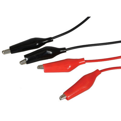 SimplyASP Alligator Clip Test Leads - 2 Pack Red and Black