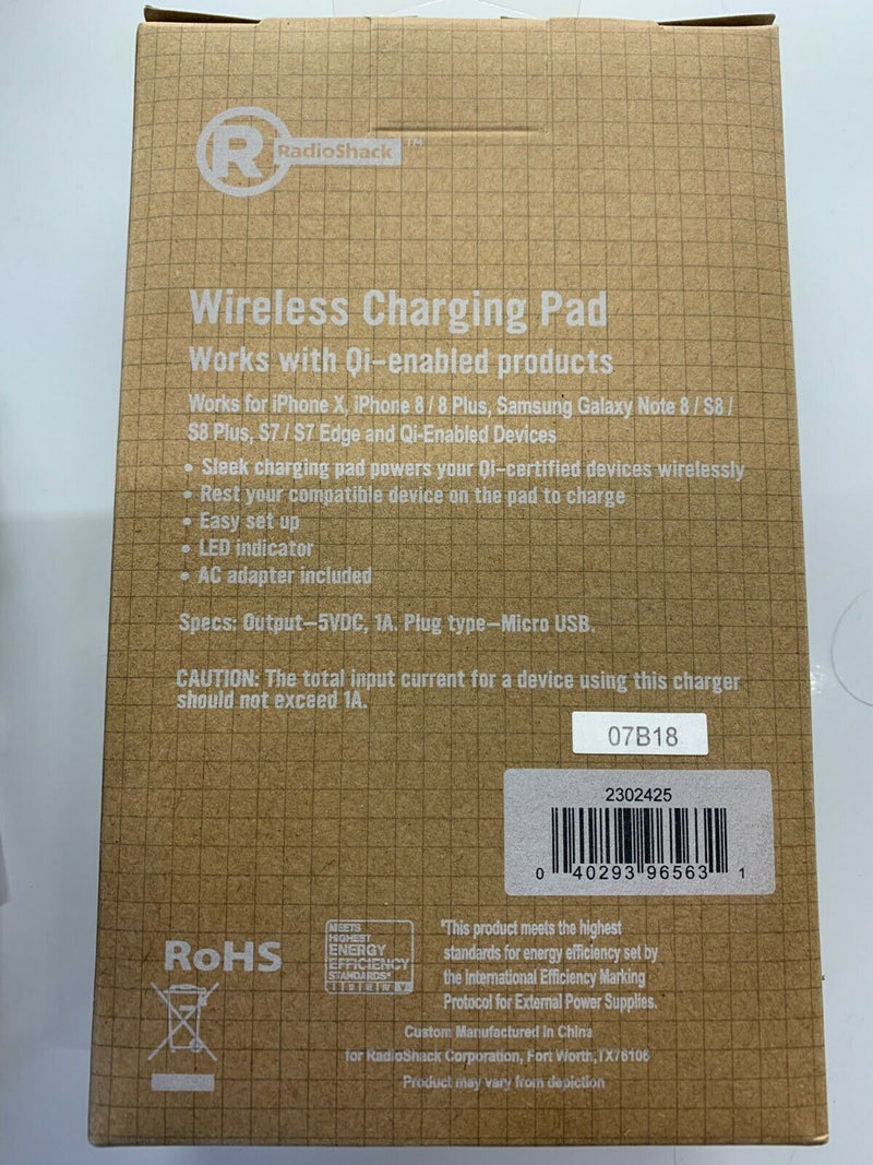 RadioShack Wireless Charging Pad for Qi-Compatible Smartphones