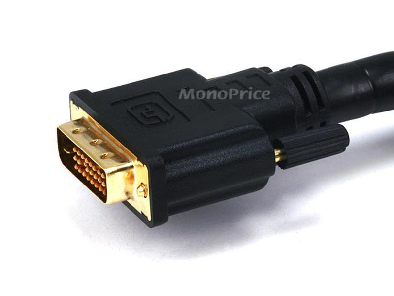 Monoprice 10ft 24AWG CL2 Dual Link DVI-D Cable - Black