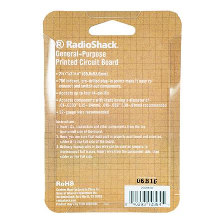 RadioShack General-Purpose Prototyping Board - 750 Holes