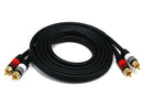 Monoprice 6ft Premium 2 RCA Plug/2 RCA Plug M/M 22AWG Cable - Black