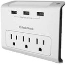 RadioShack 3-Outlet Wall Tap with Nightlight & 3 USB Ports
