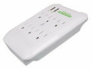 Cable Leader 6 AC Outlet Slim Power Surge Protector Wall Tap with 2 USB Ports
