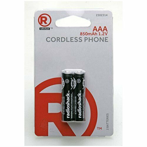 Radio Shack 850mAh 1.2V "AAA" Nimh Batteries for Cordless Phone - 2 Pack - 23...