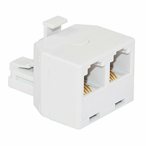 RadioShack 1-to-2 Jack Modular Adapter (White)