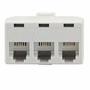 RadioShack 2-Line 3-Way Jack Adapter (White)