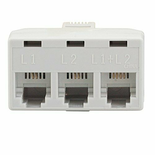 RadioShack 2-Line 3-Way Jack Adapter (White)