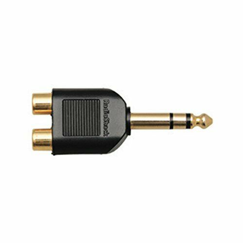RadioShack Gold-Plated Y-Adapter Stereo Phone Jack-to-Phono plugs