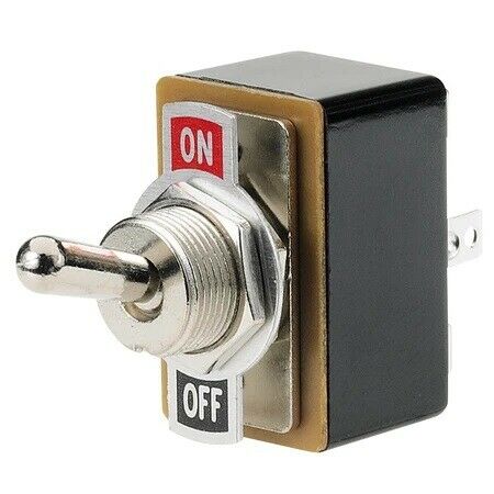 RadioShack DPDT Heavy-Duty Toggle Switch with On/Off Label Plate