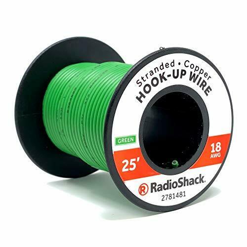RadioShack 18 AWG Stranded Copper Hook-Up Wire - 25' Spool, Green