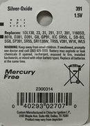Enercell 1.55V 40mAh 391 Silver-Oxide Button Cell Coin Battery Radioshack 230...
