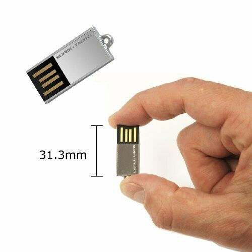 Super Talent Pico-C 8 GB USB 2.0 Flash Drive STU8GPCS (Silver)