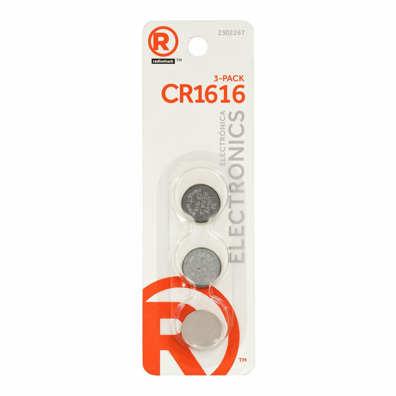 RadioShack 3V CR1616, 3 Pack
