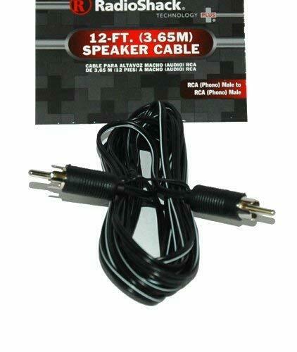 RadioShack 12-Ft. Speaker Cable with RCA Plugs (Black)