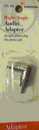 Right Angle Adapter, Phono Jack to Phono Plug