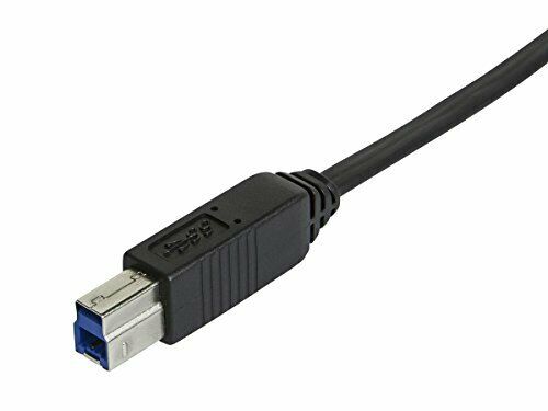 Monoprice USB-A to USB-B 3.0 Cable - Retractable, Black, 3ft