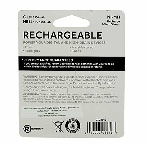 RadioShack 3500mAh C NIMH Batteries (2-Pack)