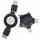 Tech Universe TU1310 Multi-USB Retractable Charge & Sync Cable w/USB Adapter