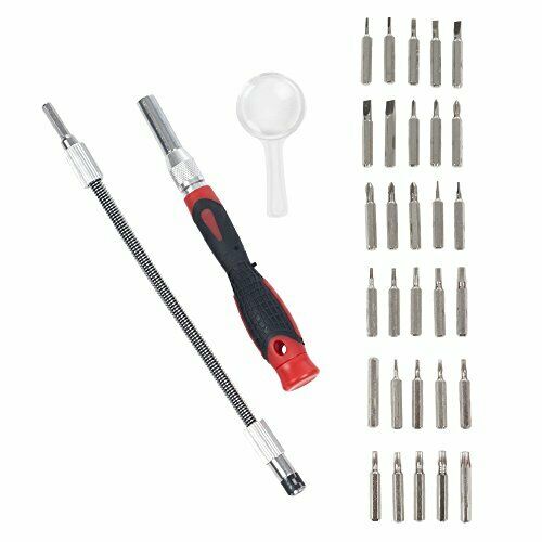 Stalwart 75-43200 30 Piece Precision Screwdriver Set with Flex Shaft