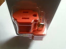 RadioShack Grounded Plug Adapter - Orange (2-Pack)