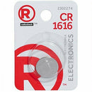 RadioShack CR1616 3V/50mAh Lithium Coin Cell Battery