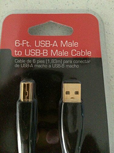 Gigaware 26-713 6-Ft USB A Male To USB-B Male Cable