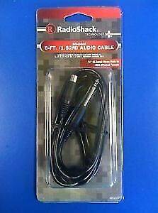 RadioShack 6' Shielded Audio Cable 1/4" Mono Male to RCA Female