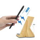 UNIVERSAL STATIONERY ORGANIZER W/10W FAST CHARGE WIRELESS CHARGER-LIGHTWOOD TRIM