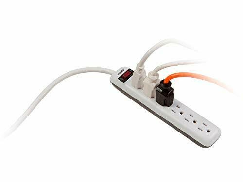 MonoPrice 13851 6 Outlet Power Strip W/ 1.5FT Cord, Straight Plug