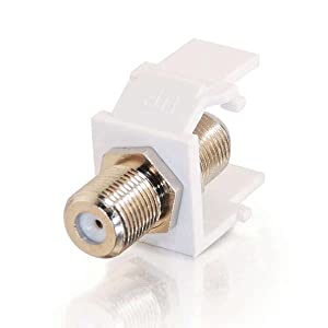 C2G Snap-In F -Type F/F Keystone Insert Module, White