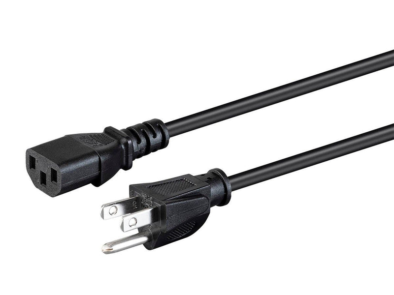 Monoprice Power Cord - NEMA 5-15P to IEC 60320 C13, 18AWG Black, 8ft
