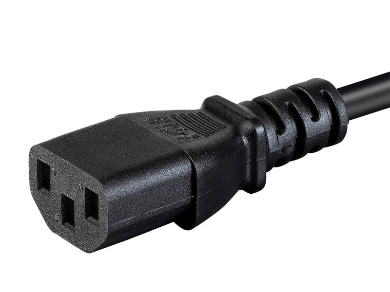 Monoprice Power Cord - NEMA 5-15P to IEC 60320 C13, 18AWG Black, 8ft
