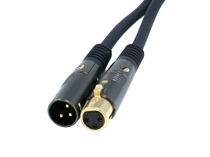 Monoprice 25ft Black 16AWG Gold-Plated XLR M/F Microphone Cable - Stage Right