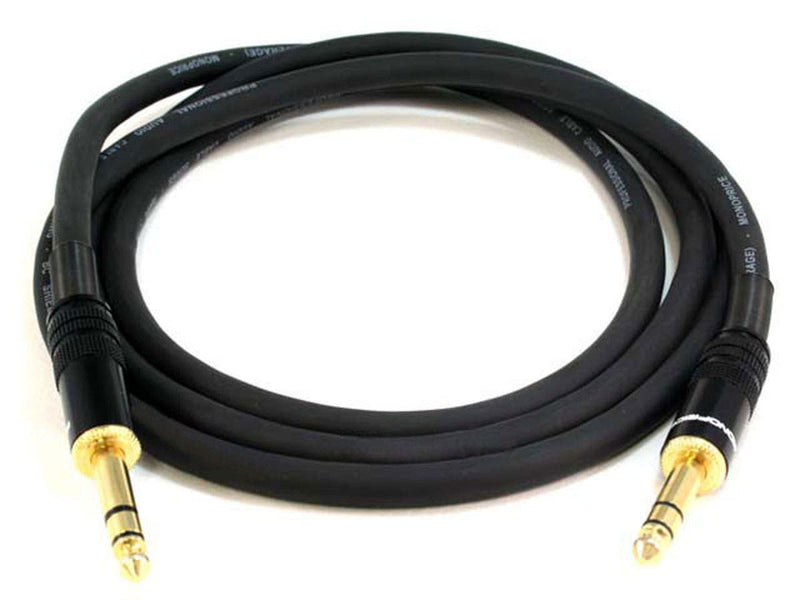 Monoprice 6ft Premier Series 1/4in TRS Male to Male Cable 16AWG (Gold Plated)