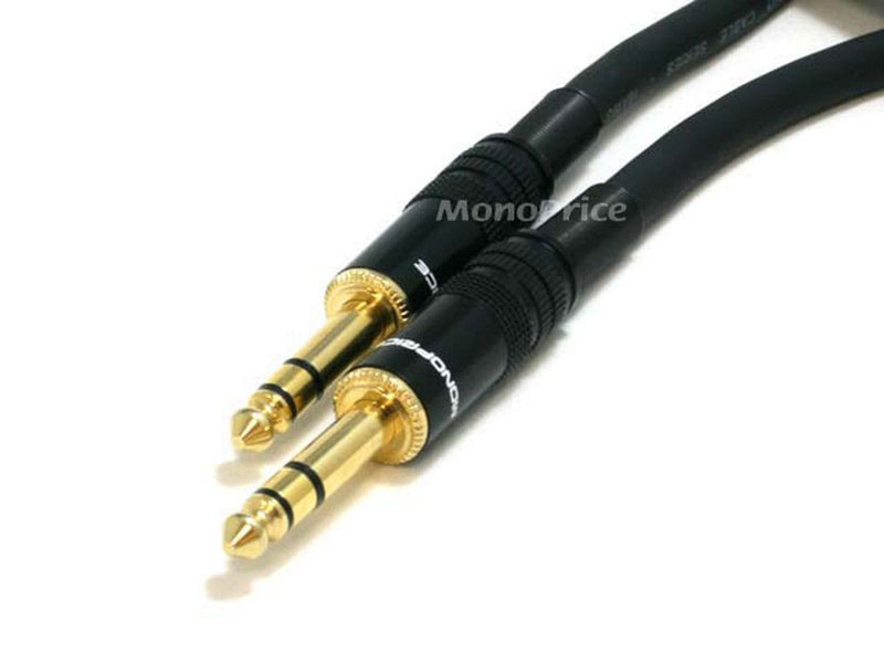 Monoprice 10ft Premier Series 1/4in TRS Male to Male Cable 16AWG (Gold Plated)