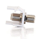 C2G Snap-In F -Type F/F Keystone Insert Module, White