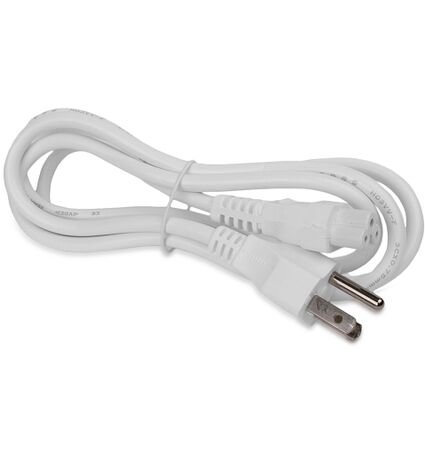 4' Standard 3-Prong (US) Notebook Power Cord aka Mickey Mouse Power Cord (White)