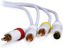 Monoprice AVCable w/Composite YellowRCA/S-Video & StereoAudio Red/White-Wii