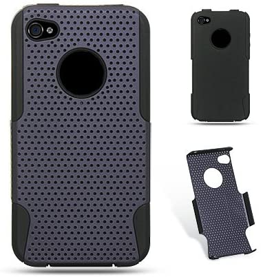 Hybrid Case for iPhone 4/4S - Black/Purple