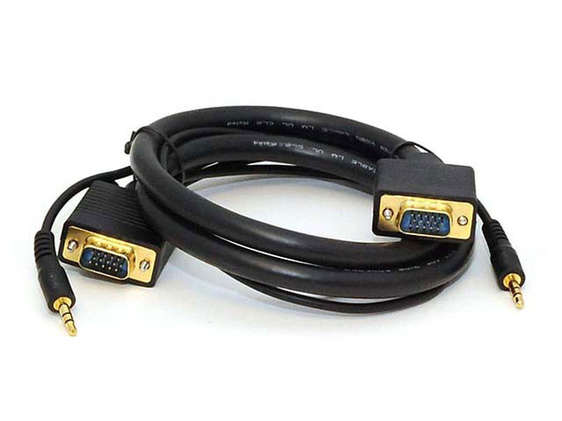 Monoprice 3ft SuperVGA HD15 M/M Cable w/ Stereo Audio Triple Shielding