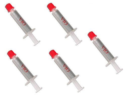 5-Pack Vio 1.5 Gram CPU Chipset Heatsink Thermal Grease Cooling Compound Syringe - SimplyASP Tech