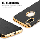 PHONE XS MAX THE SAFFIANO LUXURY TPU CASE WITH ELECTROPLATED FRAME