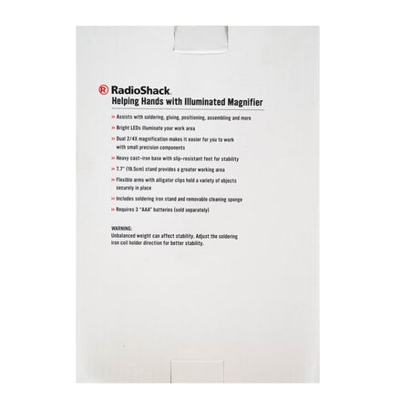 RadioShack Helping Hands with Illuminated LED Magnifier and Soldering Iron Stand