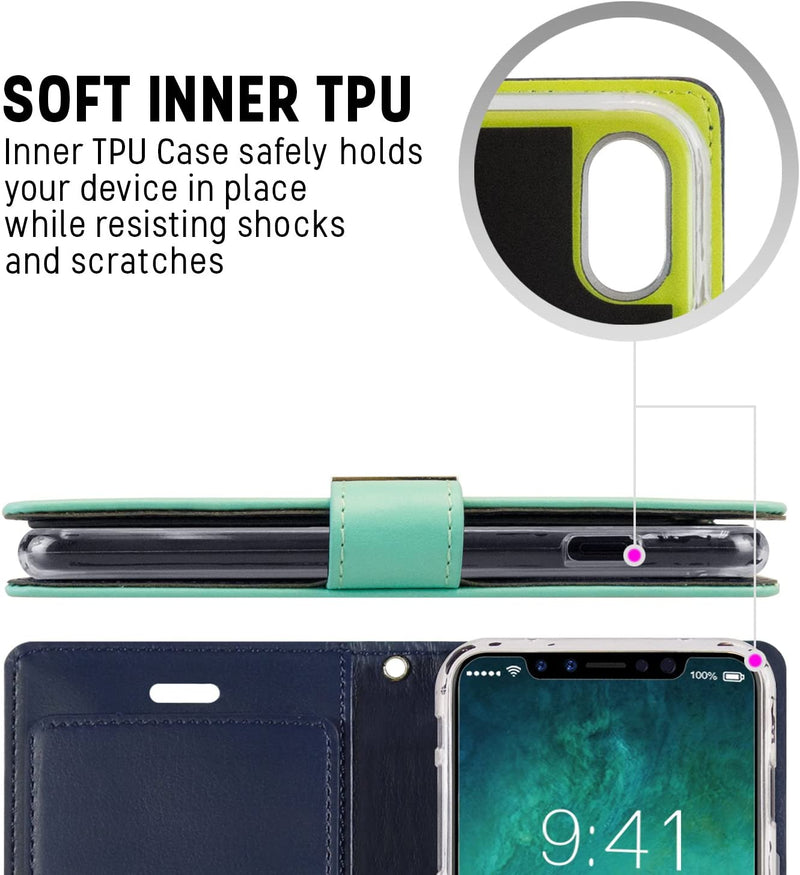 MERCURY Goospery Sonata Mint Green Flip Case Wallet Cover FOR iPhone X/XS