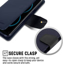 Galaxy S8 Plus MERCURY Goospery Sonata Navy Blue Flip Case Wallet Cover